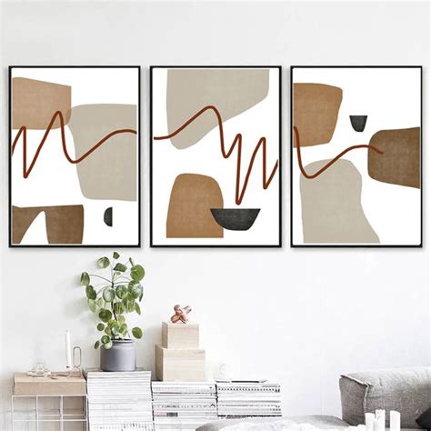 brown and grey wall art|green and brown wall decor.